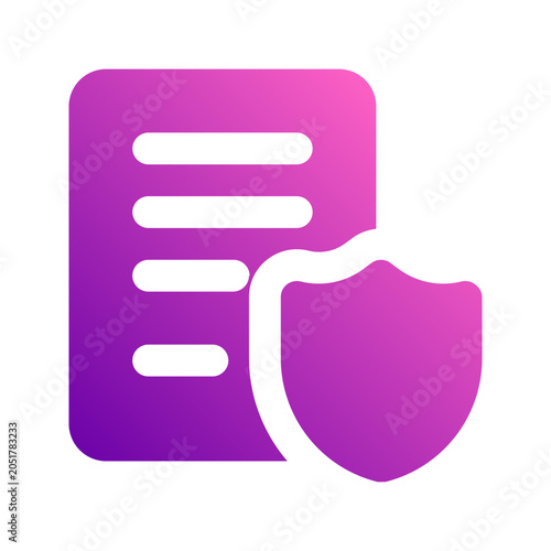 privacy policy glyph gradient icon
