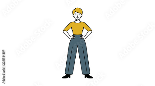 Fotografie Confident woman standing with hands on hips