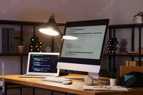 Programmer's workplace with...