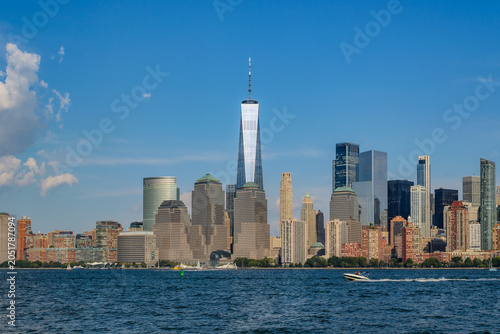 Bild auf Leinwand Lower Manhattan Skyline from New Jersey