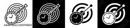 Photos Focus Icon Black And White Vector Illustration.