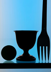 Object silhouettes still life