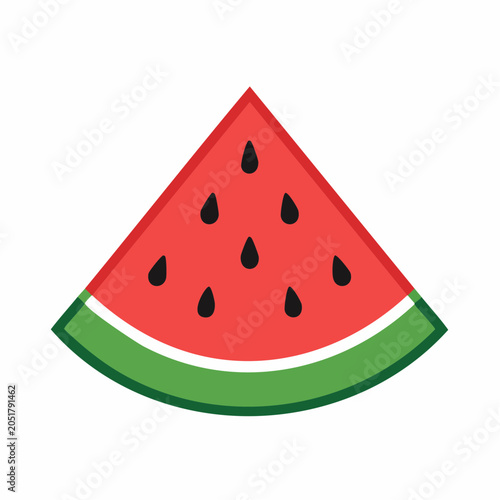 Slice of Watermelon with Seeds