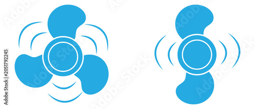 Propeller Icon, Propeller speed Icon, Fan speed icon, propeller fan speed icon.
