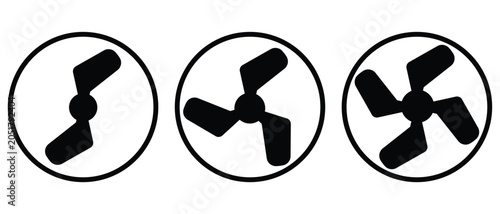 Propeller Icon, Propeller speed Icon, Fan speed icon, propeller fan speed icon.