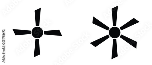 Propeller Icon, Propeller speed Icon, Fan speed icon, propeller fan speed icon.