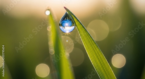 Dew drop on blade