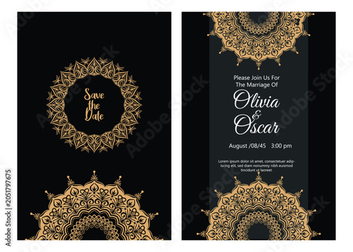 Elegant and romantic floral wedding invitation