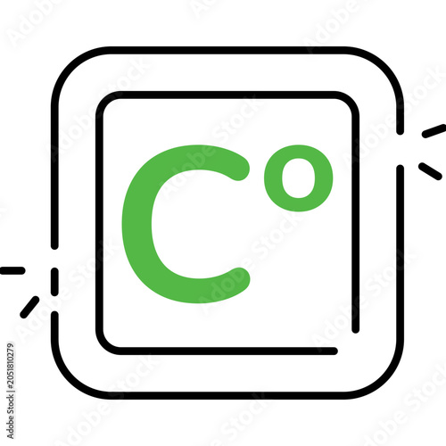 Foto An icon design of celsius