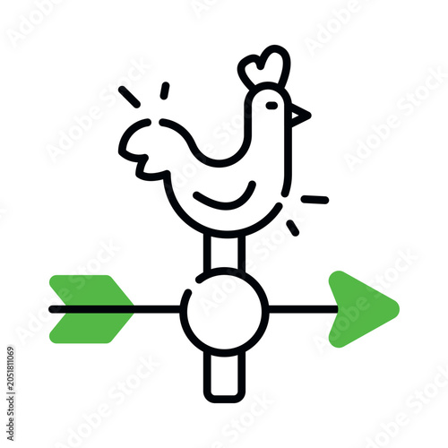 Foto Editable design icon of weather vane