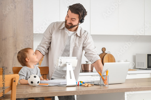 Father with his little baby...