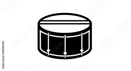 Tablou pe pânză Simple Snare Drum Icon Vector Illustration