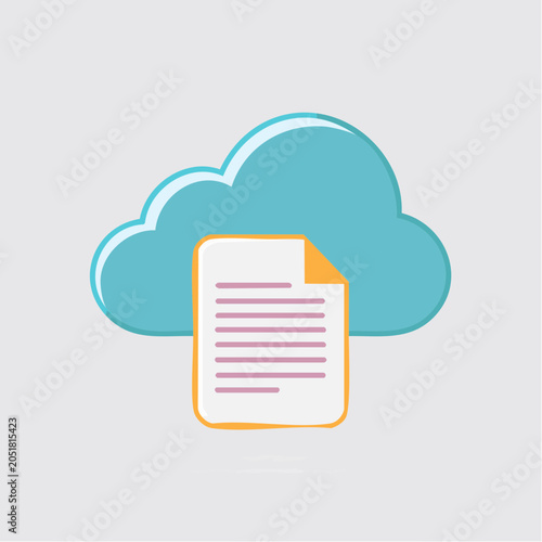 Cloud Computing Document Icon