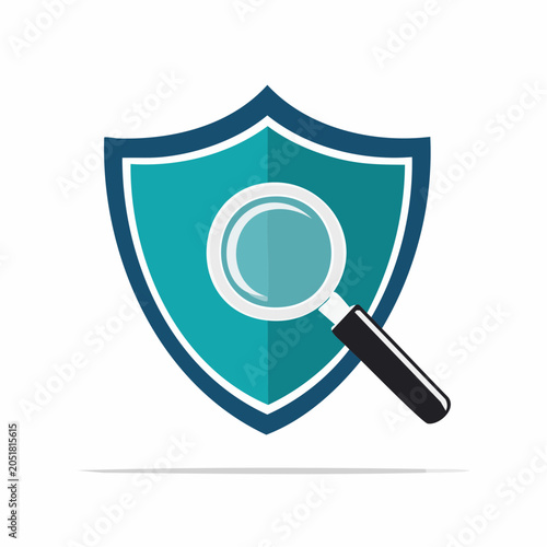 Shield with Magnifying Glass Icon