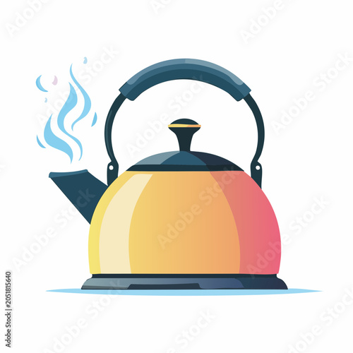 Steaming Kettle Illustration