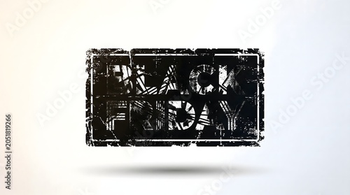 Distressed Black Friday sale badge design on white background for retail holiday shopping marketing and promotional events