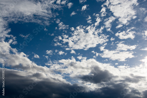 夏の青空と白い雲