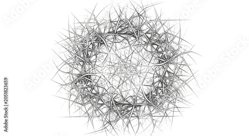Tableau sur toile Black and White Scribble Art Design Element.