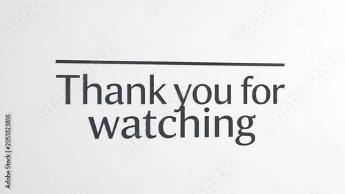 Text animation of gratitude on white background for appreciation