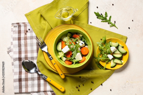 Bowl of fresh vegetable sal...