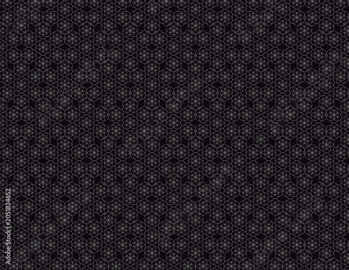 sacred geometry flower of life black