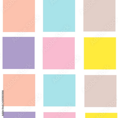 Pastel color palette grid vector illustration.