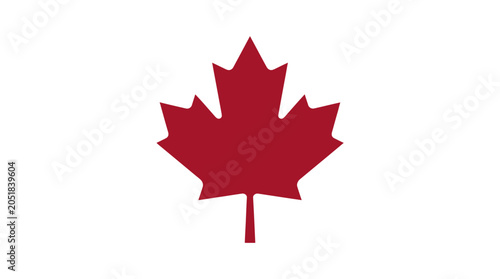 Canadian Maple Leaf Symbol Emblem.