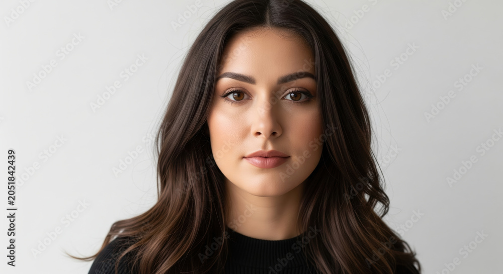 Fototapeta premium Portrait of a young woman with dark hair