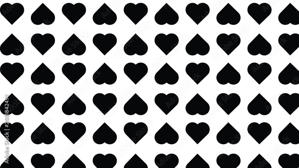 Fototapeta premium Abstract spade pattern vector with repeating black card suit symbols in uniform rows and columns on clean white background