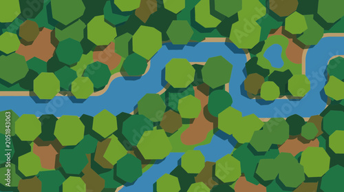Aerial View of Lush Amazon Rainforest Canopy