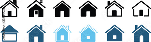 Photos Collection of house in black and blue shades with varying styles