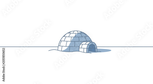 Принти на полотні Igloo made of ice blocks outdoors.