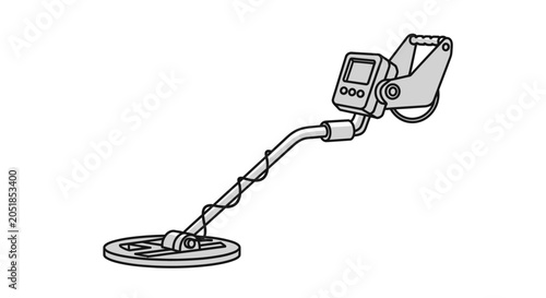 Foto Metal Detector Device for Treasure Hunting.