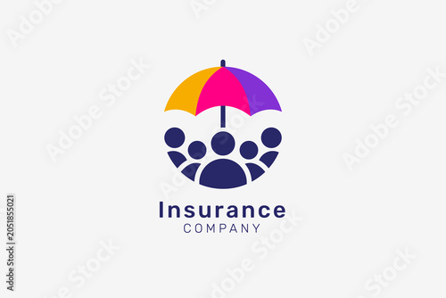 Insurance company logo design template