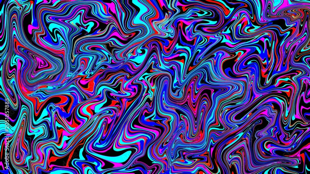Fototapeta premium Abstract Vibrant Neon Swirl Liquid Marble Texture for Digital Background and Creative Design Art