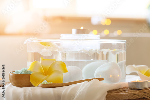 Sea salt with spa stones, c...
