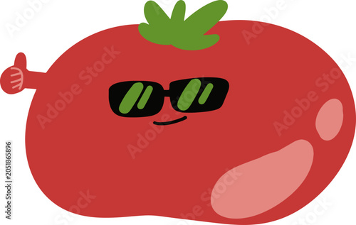 Photography vector illustration of a red Tomato