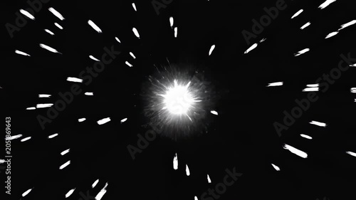 Abstract Light Reflections with White Minimalist Brush Strokes on Black Background ideal for Artistic Overlays.