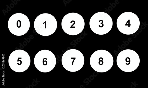 Bullet point or circle number icon. Vector graphic, not Artificial Intelligence, logo illustration.
Replaceable vector design.