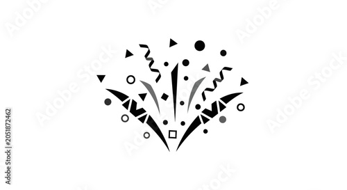 Quadro em tela Confetti Explosion Burst Vector Illustration