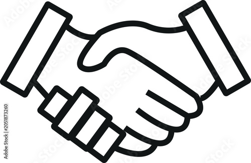 Handshake Icon: Agreement, Partnership, and Trust Symbol