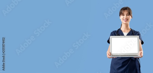 Smiling female doctor or nu...