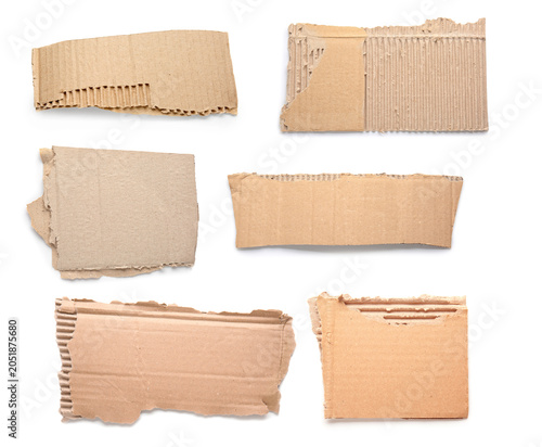 Recycled cardboard pieces w...