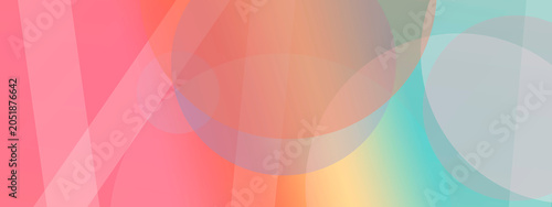 Photos Coral, pink, and aqua tones layer into a geometric pastel abstract background with soft circle accents, great for modern branding and playful campaigns
