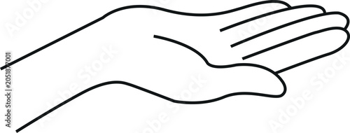 Open Hand Gesture Vector Illustration - Offering or Receiving