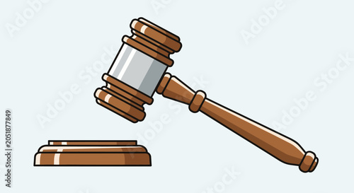 Foto Judge's Gavel and Sounding Block - Justice, Law, Auction Symbol