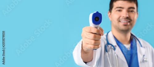 Medical professional holdin...