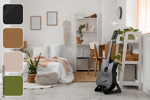 Modern minimalist bedroom i...