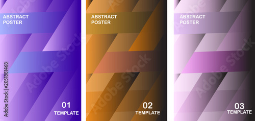 Abstract poster templates, colorful backgrounds, geometric shapes, modern design elements, vector graphics