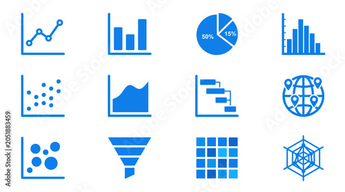 Business infographic design elements icons.